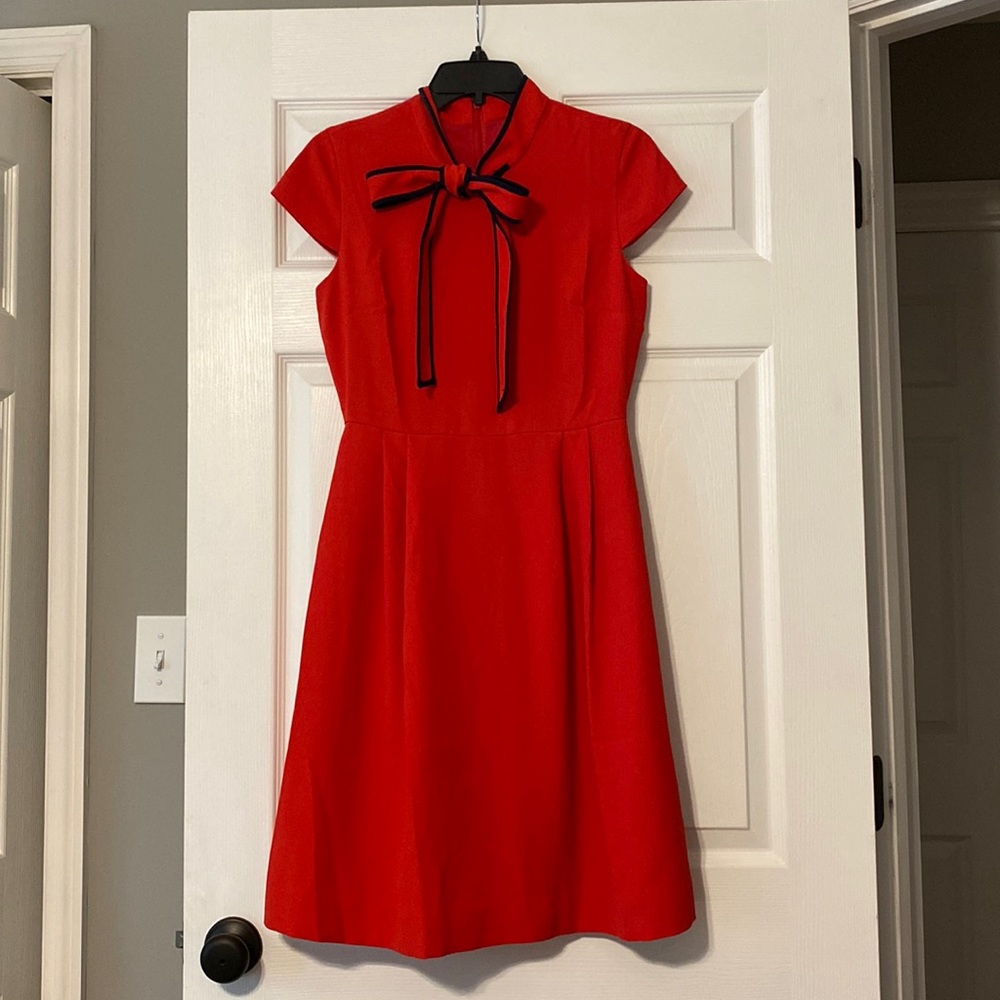 J. Crew red cap-sleeve dress